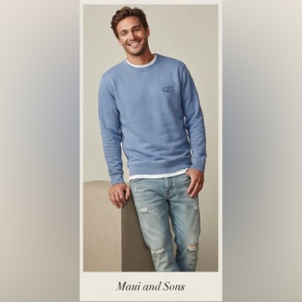 Vintage Maui and Sons Blue Crewneck Sweater